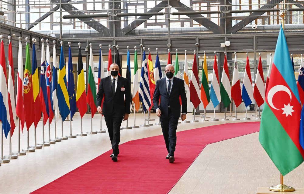 Brüsseldə İlham Əliyev ilə Avropa İttifaqı Şurasının Prezidenti arasında görüş olub