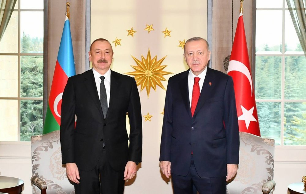 İlham Əliyev ilə Türkiyə Prezidenti Rəcəb Tayyib Ərdoğan arasında görüş keçirilib - VİDEO
