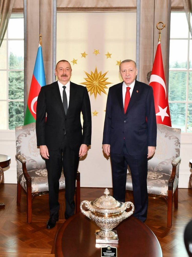 İlham Əliyev ilə Türkiyə Prezidenti Rəcəb Tayyib Ərdoğan arasında görüş keçirilib - VİDEO