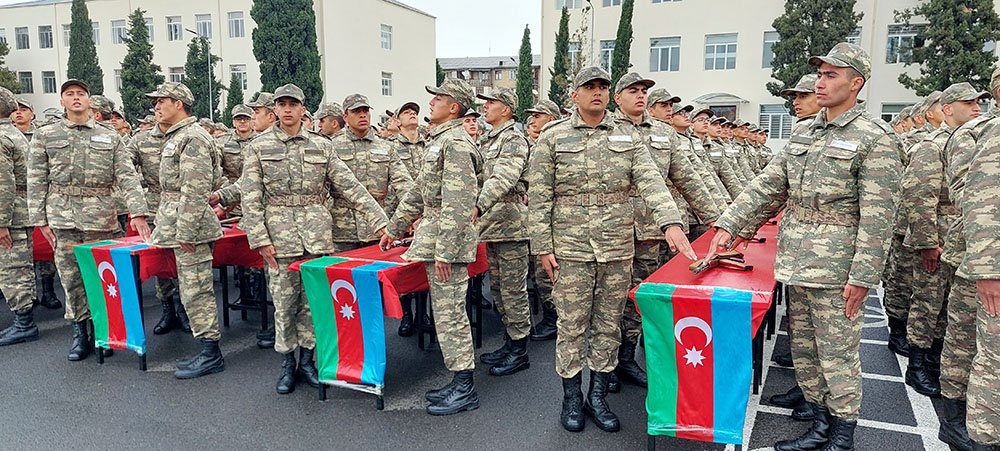 Azərbaycan Ordusunda andiçmə mərasimi keçirilib - VİDEO