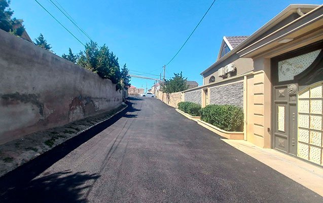 Binəqədidə bu küçəyə asfalt çəkildi